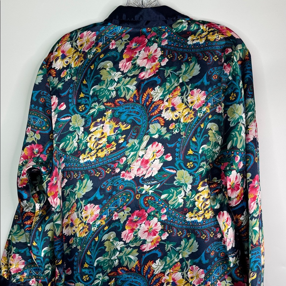 Vintage Victoria's Secret Gold Label Satin Floral Nightshirt Size Large - Picture 5 of 8